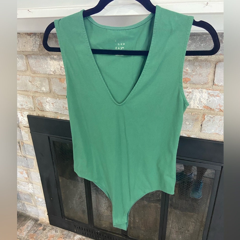 A New Day Small sleeveless green bodysuit